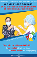 Áp phích truyền thông chiến dịch tiêm vắc xin phòng COVID-19 