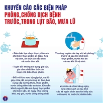 Khuyến cáo phòng, chống một số bệnh thường gặp trong lụt bão, mưa lũ
