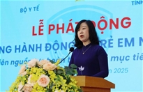 Bộ trưởng Bộ Y tế Đào Hồng Lan dự lễ phát động tháng hành động vì trẻ em 2025