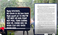 Nghị quyết số 72-NQ/TW về một số giải pháp đột phá trong bảo vệ, chăm sóc và nâng cao sức khỏe nhân dân