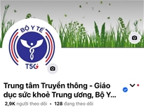 Fanpage “Trung tâm Truyền thông - Giáo dục sức khỏe Trung ương”  được cấp tích xanh