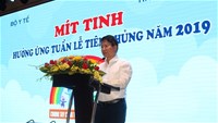 Lễ mít tinh Kỷ niệm tuần lễ tiêm chủng năm 2019 tại Hà Tĩnh