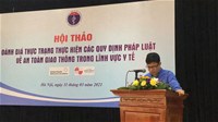 Hội thảo đánh giá thực trạng thực hiện các quy định pháp luật về an toàn giao thông trong lĩnh vực y tế