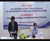 Hội thảo xây dựng năng lực truyền thông ứng phó các phản ứng nặng sau tiêm chủng và bùng, phát dịch