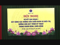 Hội nghị sơ kết giai đoạn 1 xây dựng các hướng dẫn chuẩn đoán và điều trị, hướng dẫn quy trình kỹ thuật trong khám chữa bệnh