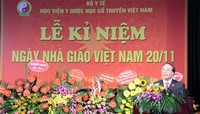  Học viện Y dược học cổ truyền VN tổ chức Lễ kỷ niệm ngày Nhà giáo VN