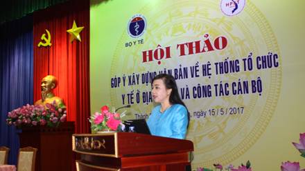 Hội thảo góp ý văn bản về tổ chức y tế ở địa phương và công tác cán bộ