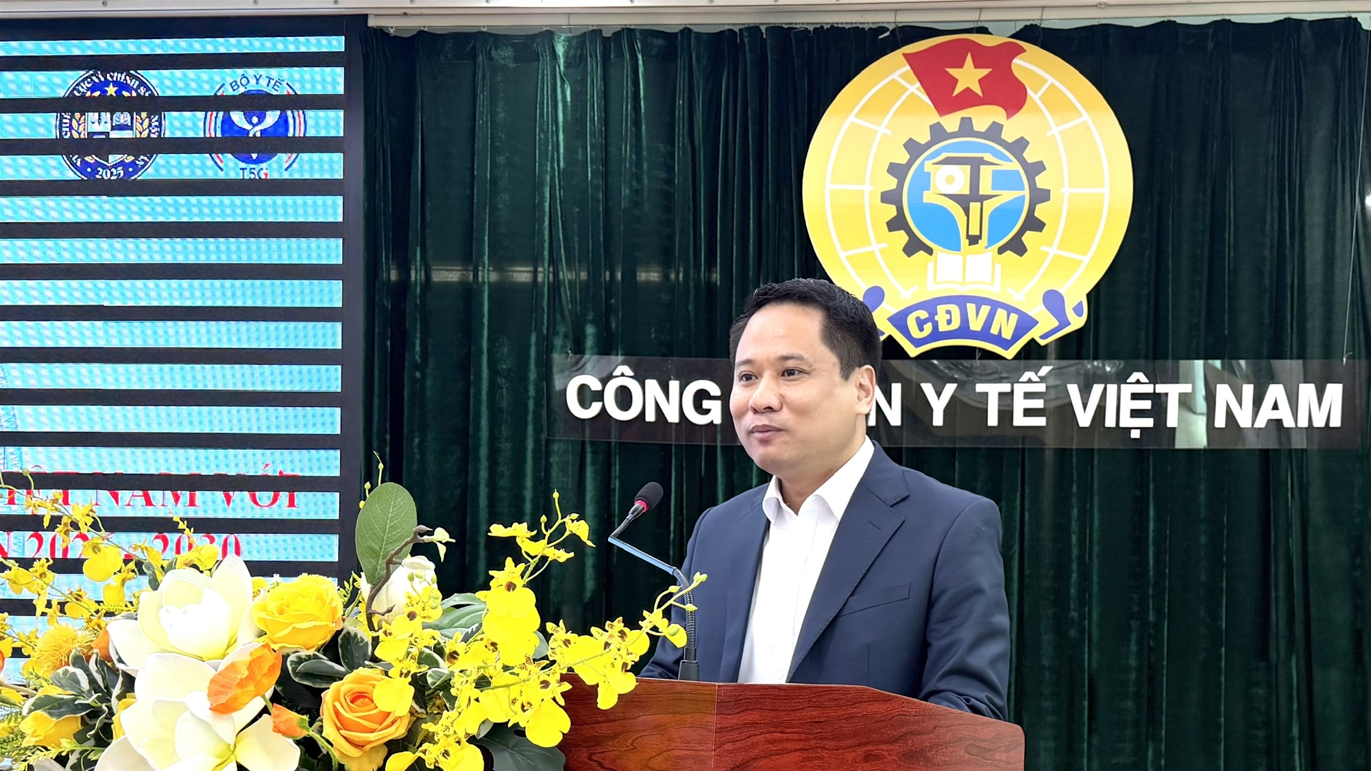 Ông Trương Thành Trung, Tổng Biên tập Báo Đại Đoàn kết phát biểu tại buổi lễ