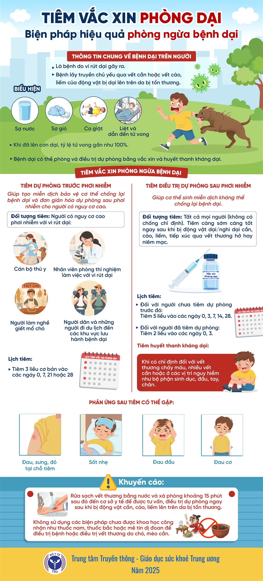 Tiêm vắc xin phòng dại - Biện pháp hiệu quả phòng ngừa bệnh dại)
