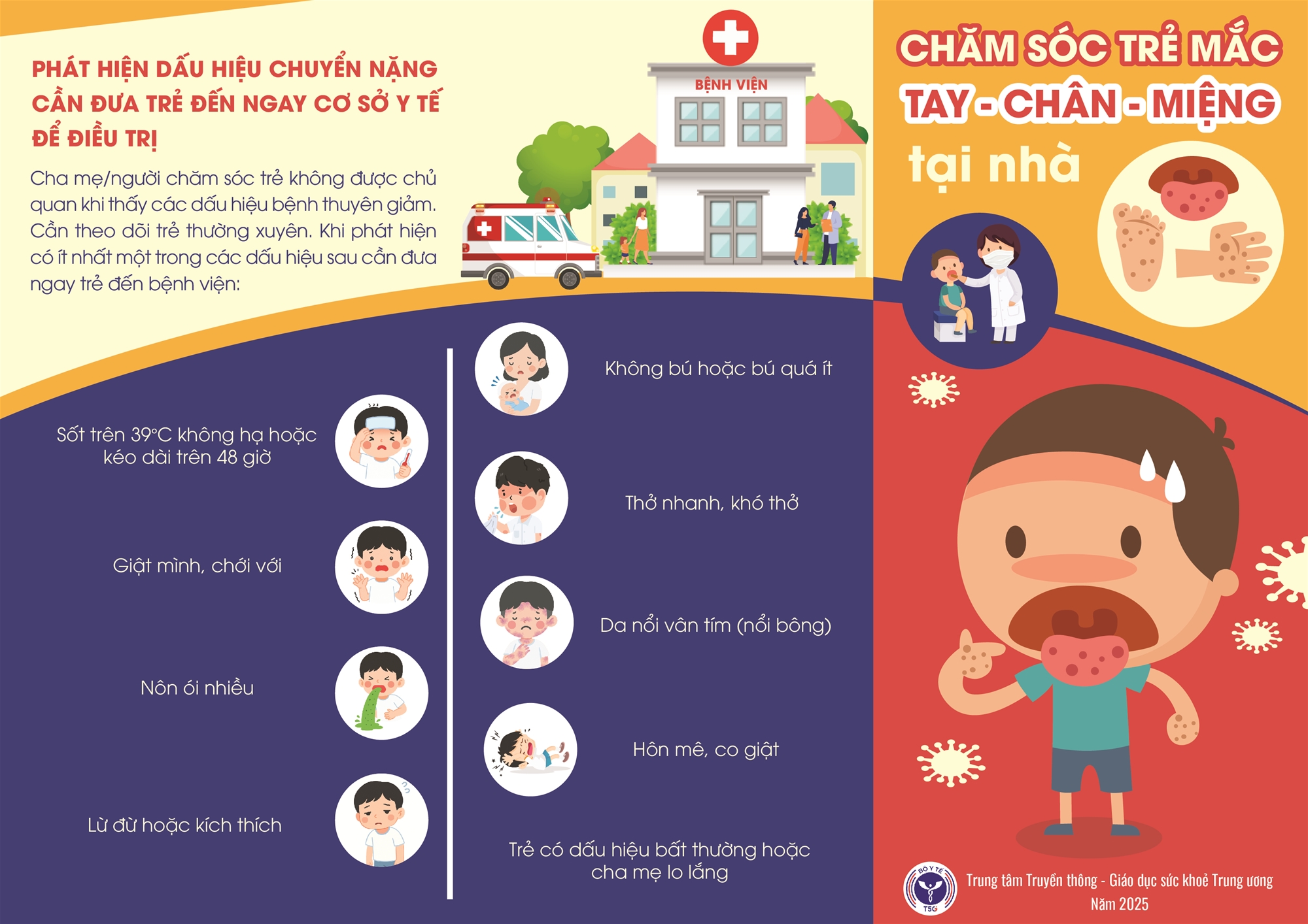 Chăm sóc trẻ mắc tay - chân - miệng tại nhà