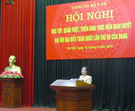 Đảng ủy Bộ Y tế tổ chức Hội nghị học tập, quán triệt triển khai Nghị quyết Đại hội đại biểu toàn quốc lần thứ XII của Đảng