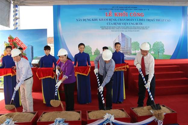 TP.HCM:  Khởi công xây dựng Khu khám bệnh, chẩn đoán và điều trị ung bướu kỹ thuật cao