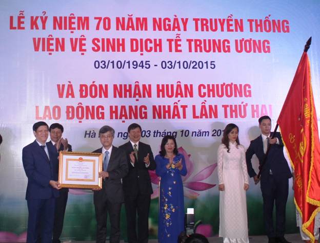 Viện Vệ sinh dịch tễ Trung ương Lễ Kỷ niệm 70 năm ngày truyền thống và đón nhận Huân chương Lao động hạng Nhất lần thứ hai
