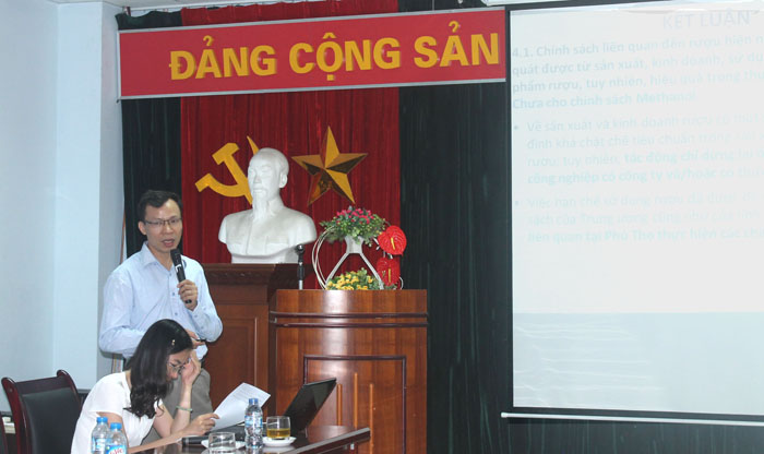 Công bố kết quả nghiên cứu ban đầu về kiến thức, thái độ và thực hành về ngộ độc methanol do sử dụng đồ uống có cồn tại Phú Thọ