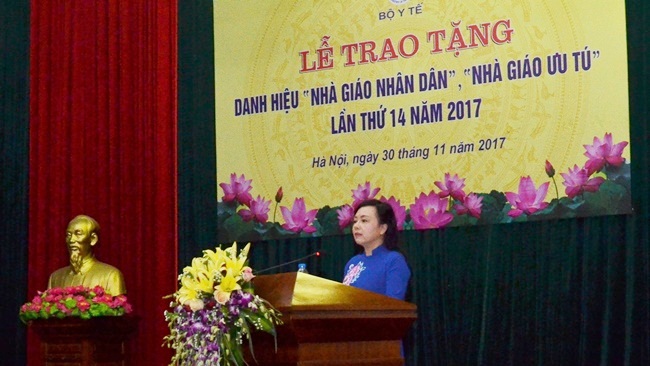 Bộ Y tế trao tặng danh hiệu Nhà giáo Nhân dân, Nhà giáo Ưu tú năm 2017