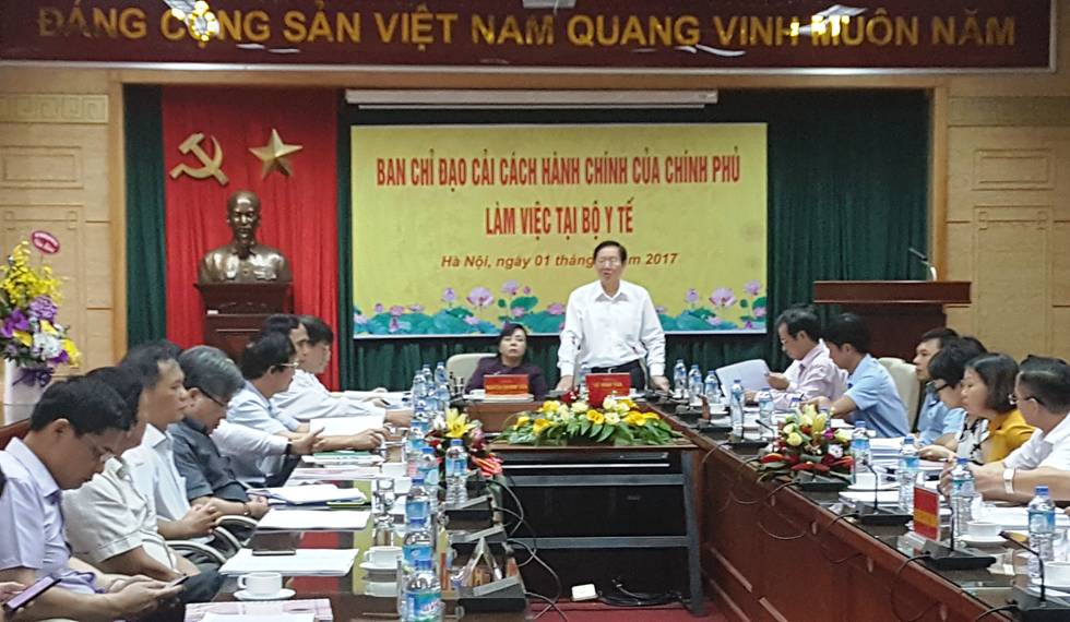 Ban chỉ đạo Cải cách hành chính của Chính Phủ làm việc với Bộ Y tế