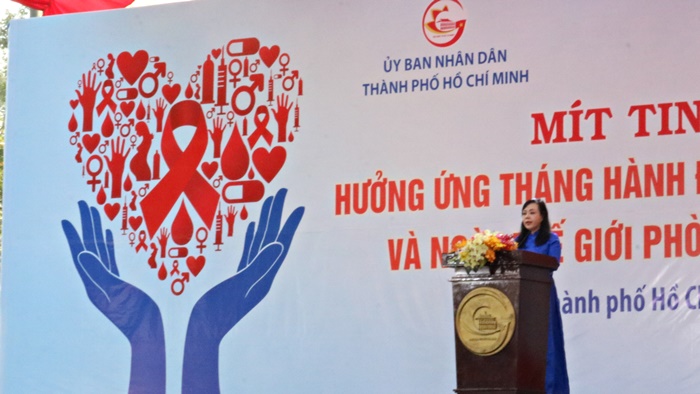 Mít tinh hưởng ứng Tháng hành động quốc gia phòng chống HIV/AIDS 2018