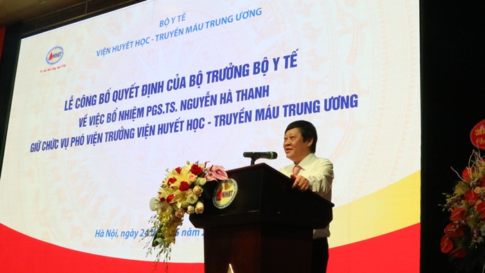 Bộ Y tế bổ nhiệm mới Phó Viện trưởng Viện Huyết học - Truyền máu Trung ương