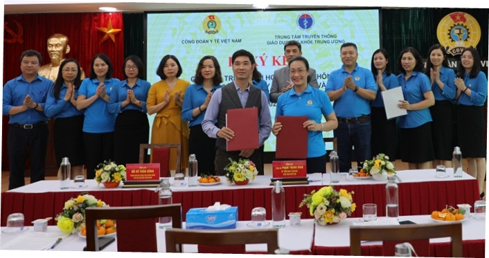 Công đoàn Y tế Việt Nam và Trung tâm Truyền thông GDSK Trung ương ký kết chương trình phối hợp truyền thông giai đoạn 2020-2023