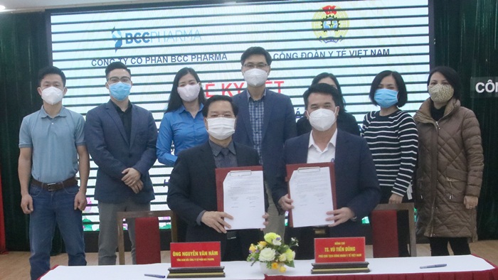 Công đoàn Y tế Việt Nam ký thỏa thuận hợp tác chương trình phúc lợi với Công ty Cổ phần BCC Pharma