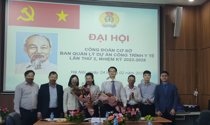 Công đoàn cơ sở Ban Quản lý Dự án Công trình Y tế tổ chức thành công Đại hội Công đoàn cơ sở Khoá 2, Nhiệm kỳ 2023-2028.