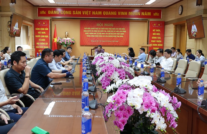 Hội nghị trực tuyến phổ biến, quán triệt và triển khai thực hiện các văn kiện, nghị quyết về công tác kiểm tra, giám sát, kỷ luật của Đảng