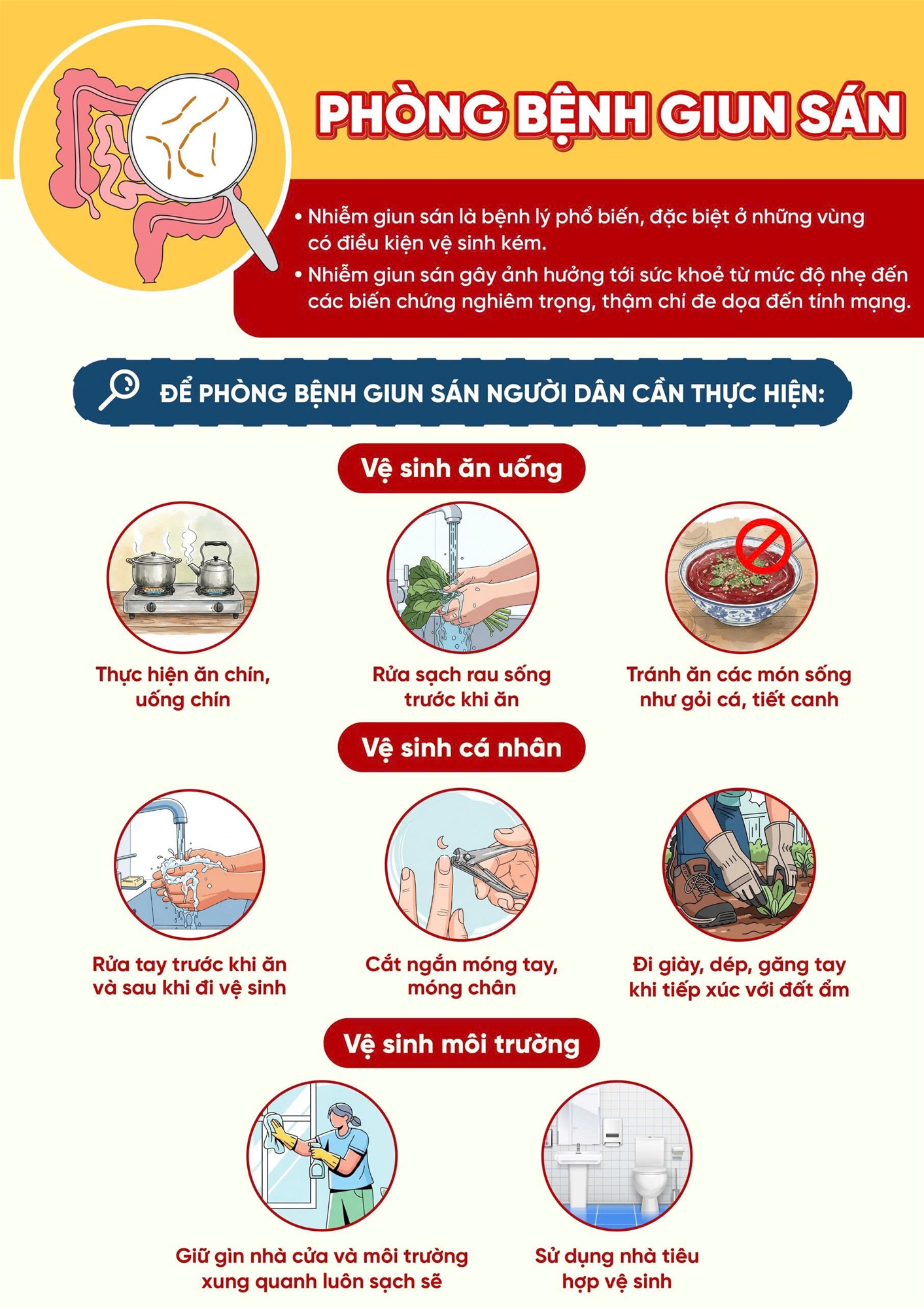 Phòng bệnh giun sán