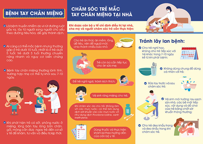 Chăm sóc trẻ mắc tay - chân - miệng tại nhà